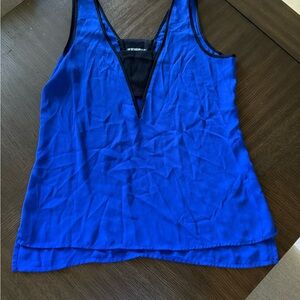 Express Blue V-Neck Camisole Blouse